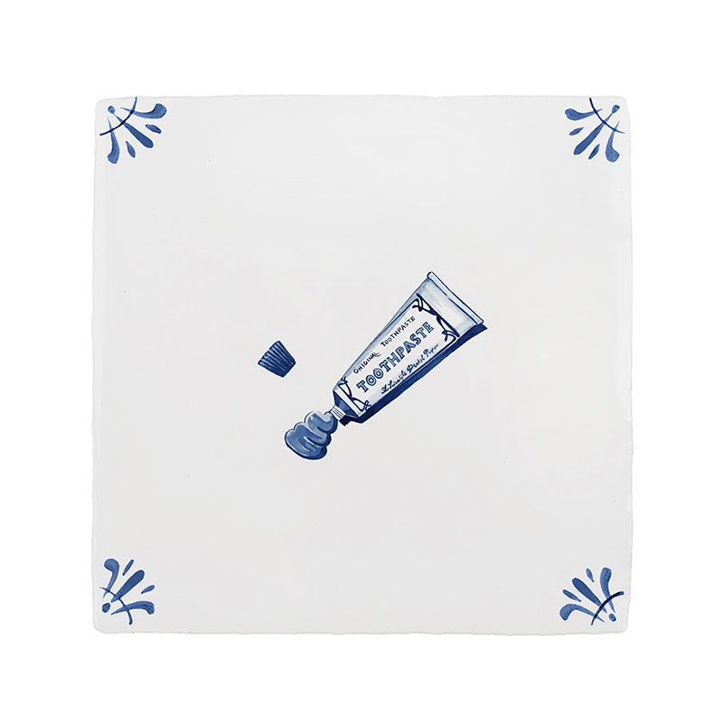 Toothpaste Delft Tile