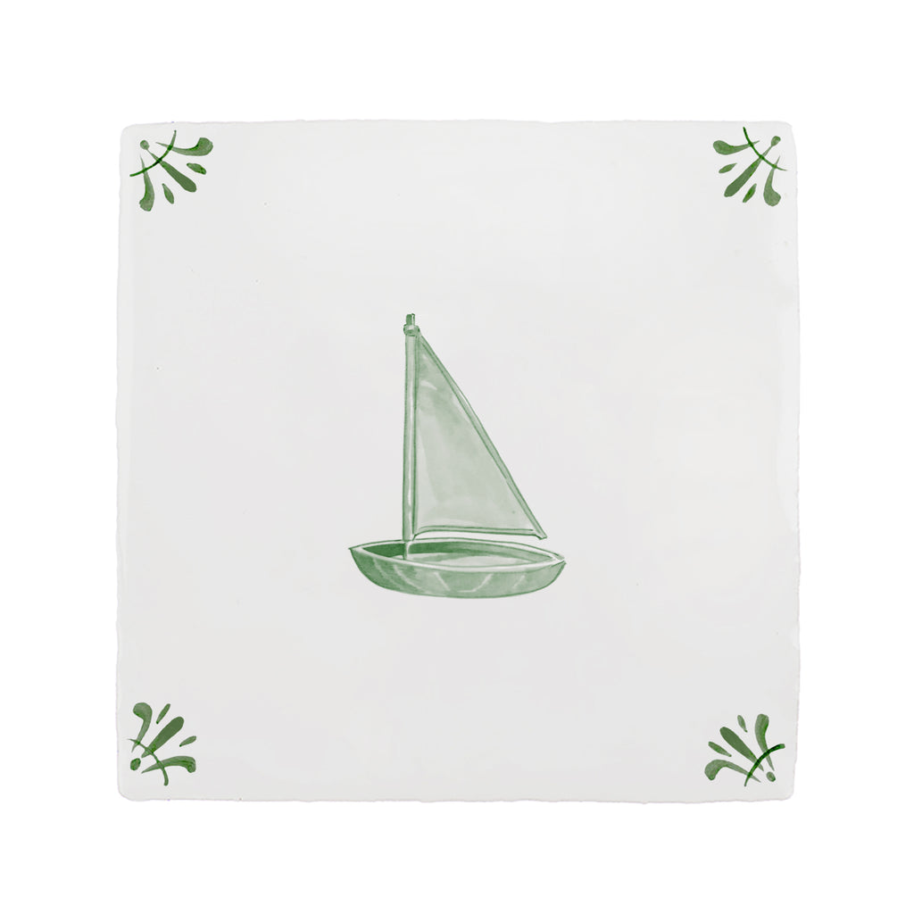 Toy Boat Delft Floor Tile