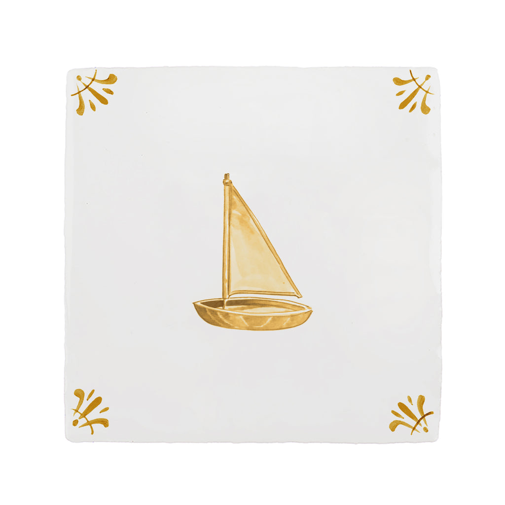 Toy Boat Delft Floor Tile