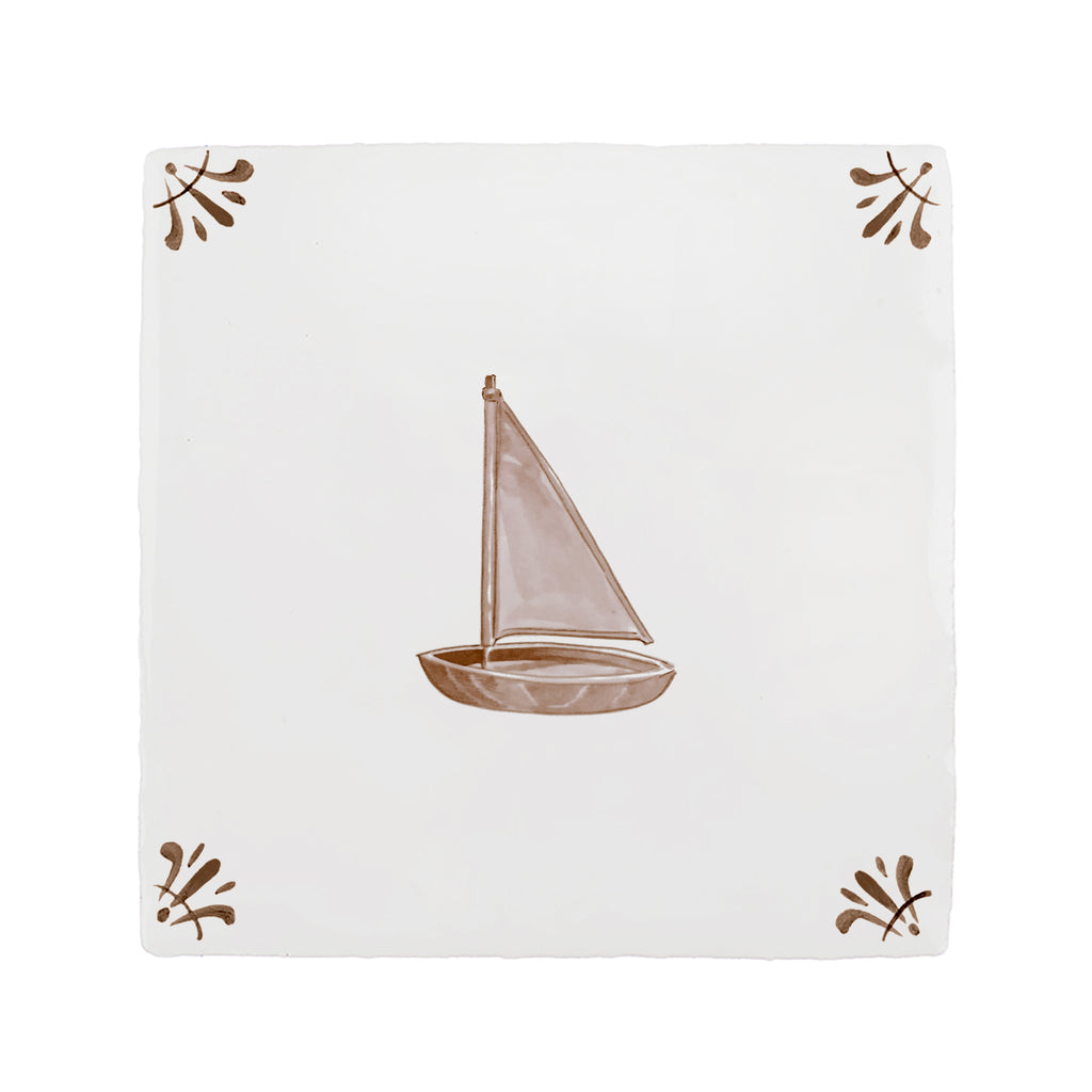 Toy Boat Delft Floor Tile