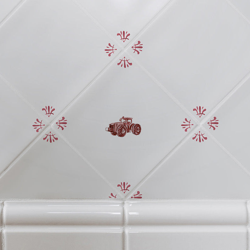 Tractor Delft Tile