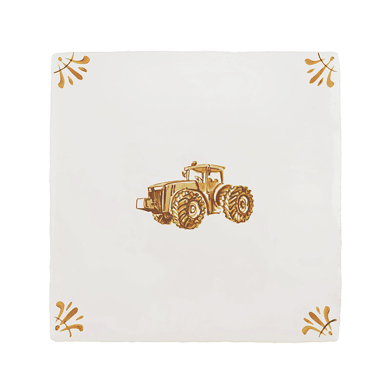 Tractor Delft Tile