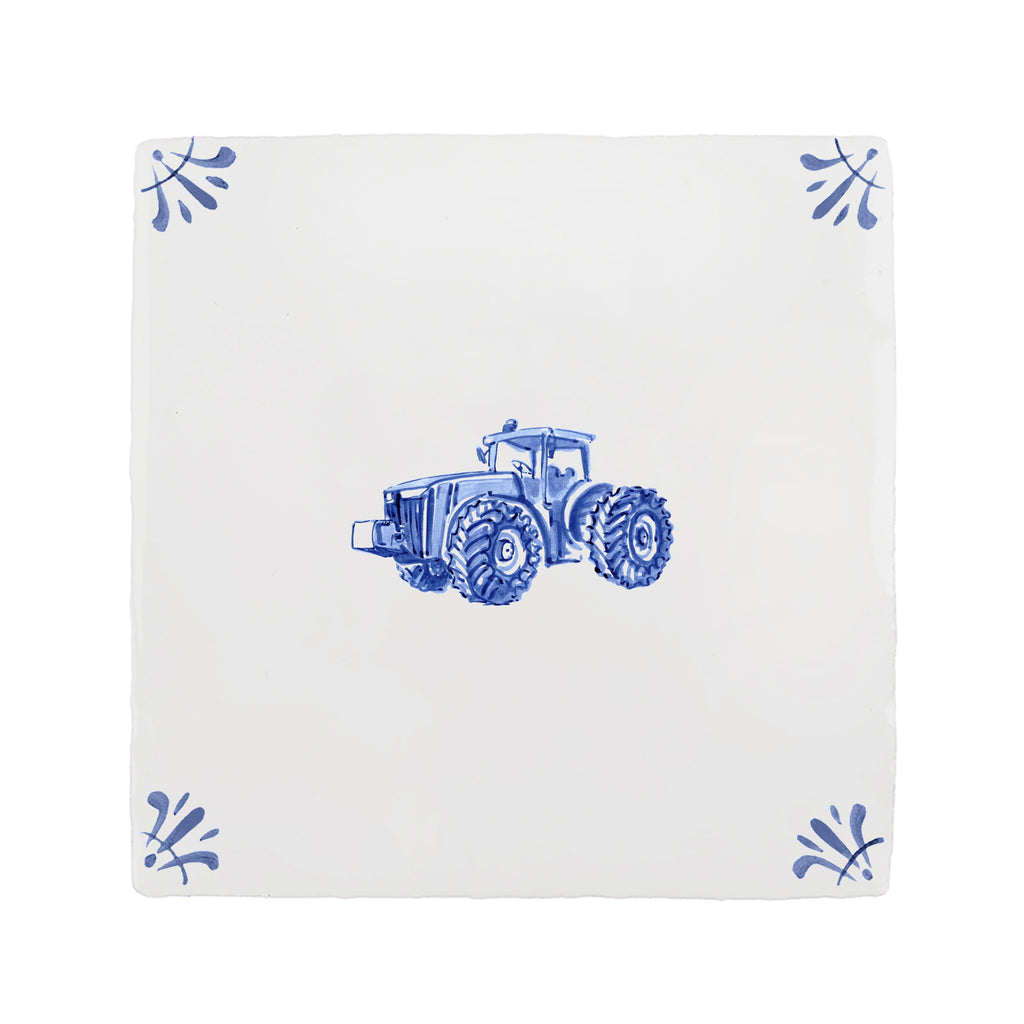 Tractor Delft Tile