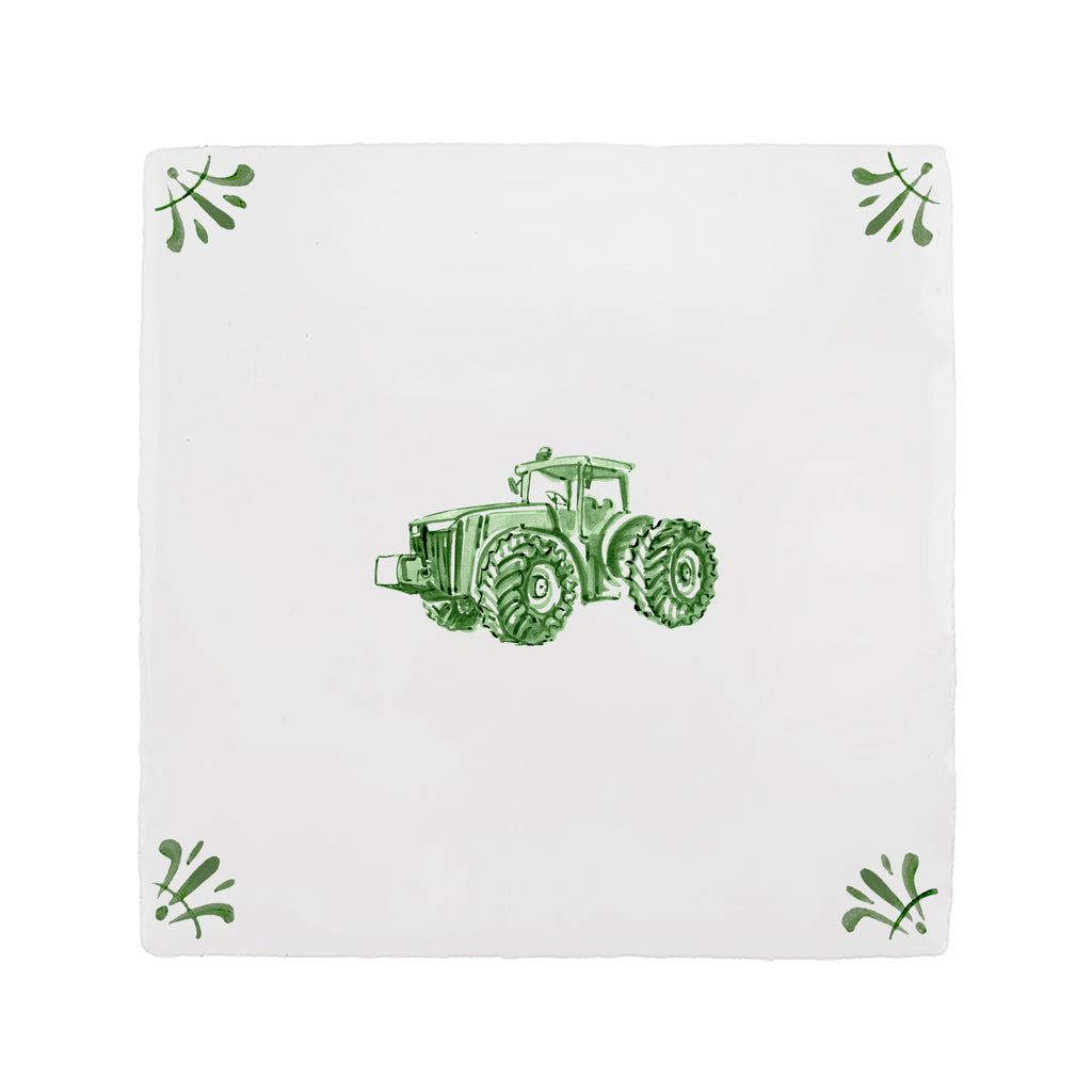 Tractor Delft Tile