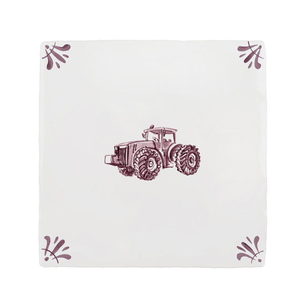 Tractor Delft Tile
