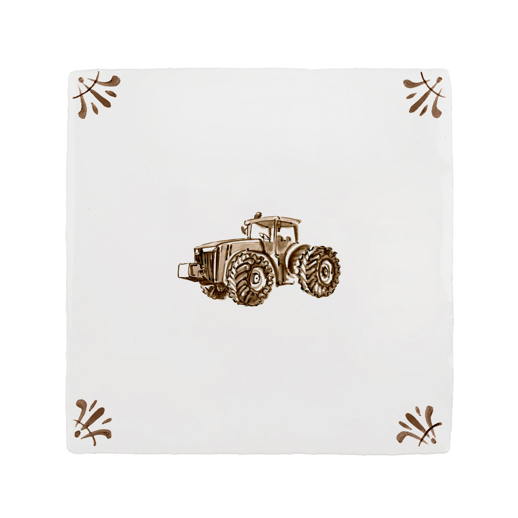 Tractor Delft Tile
