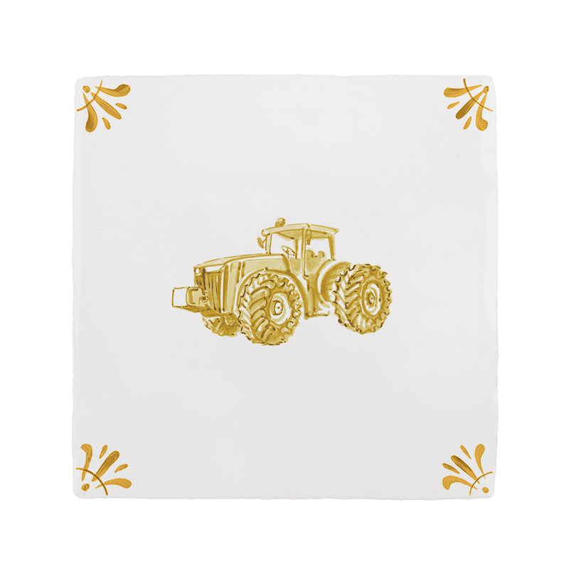 Tractor Delft Tile