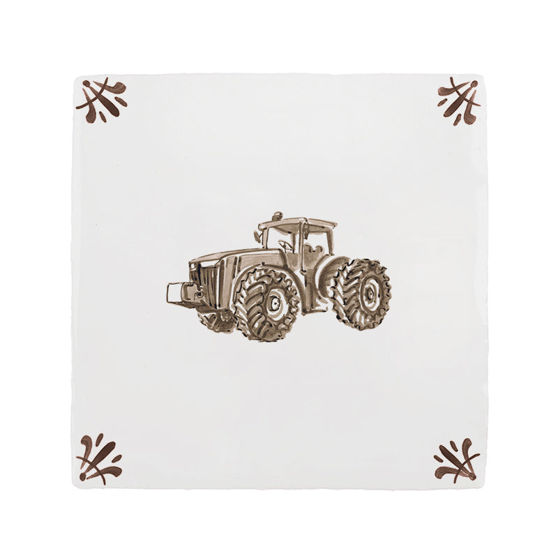Tractor Delft Tile