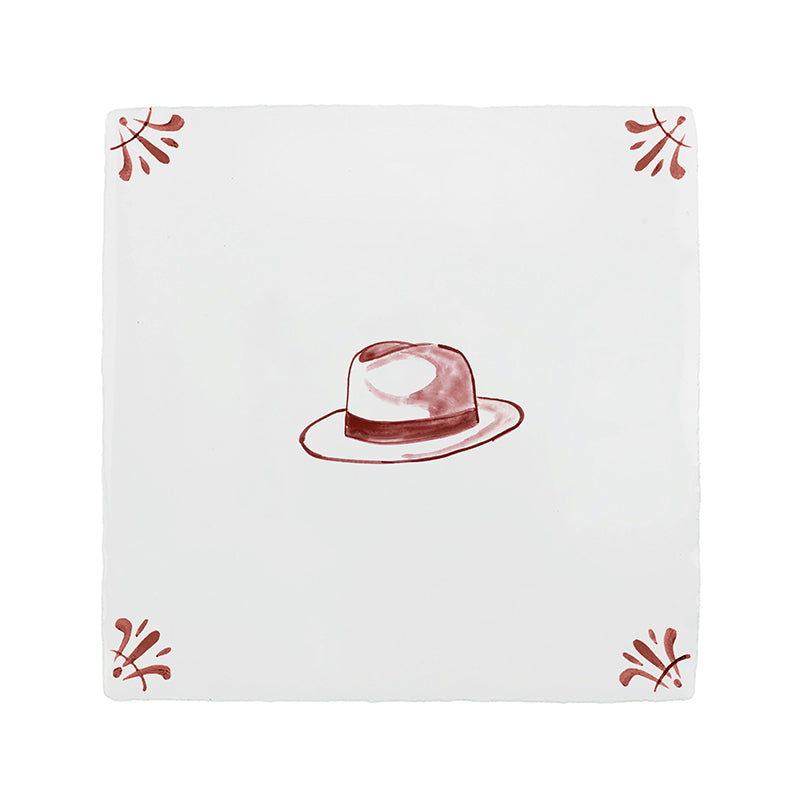 Trilby Hat Delft Tile