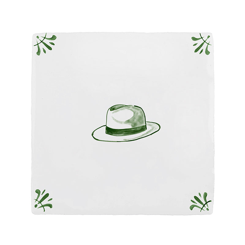 Trilby Hat Delft Tile