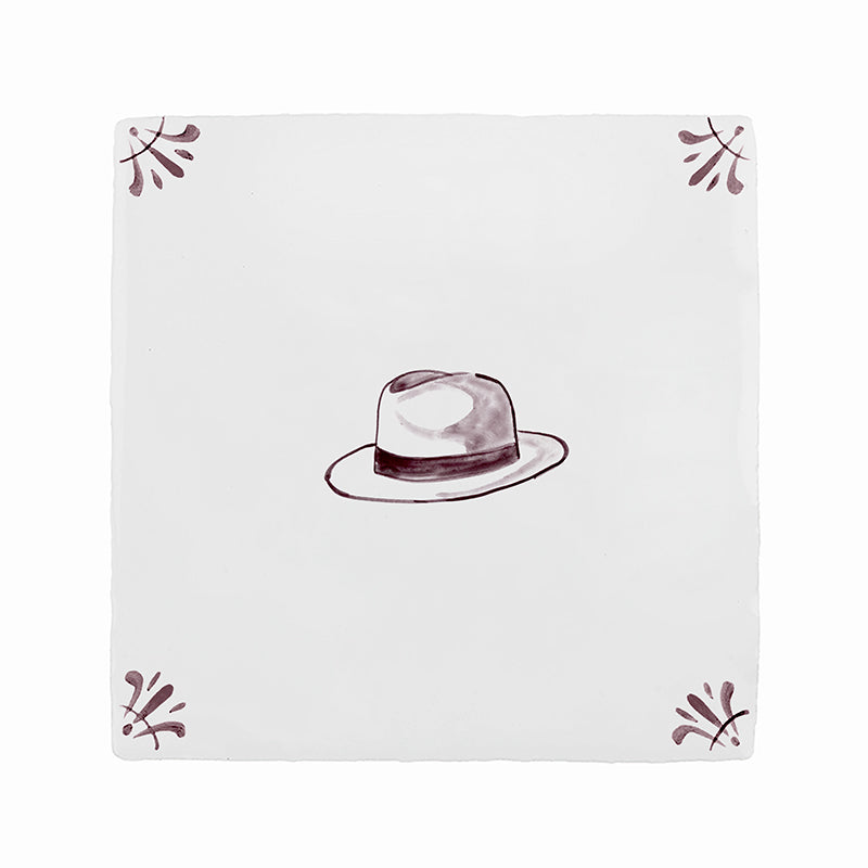 Trilby Hat Delft Tile