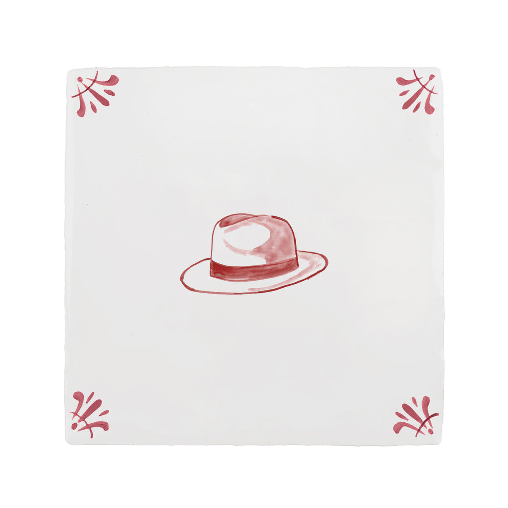 Trilby Hat Delft Tile