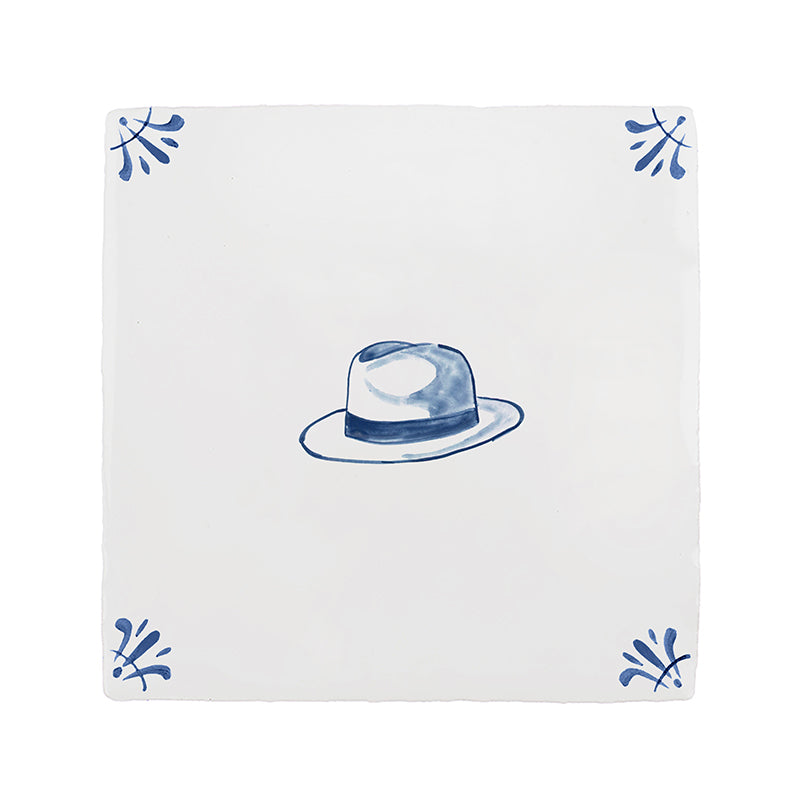 Trilby Hat Delft Tile