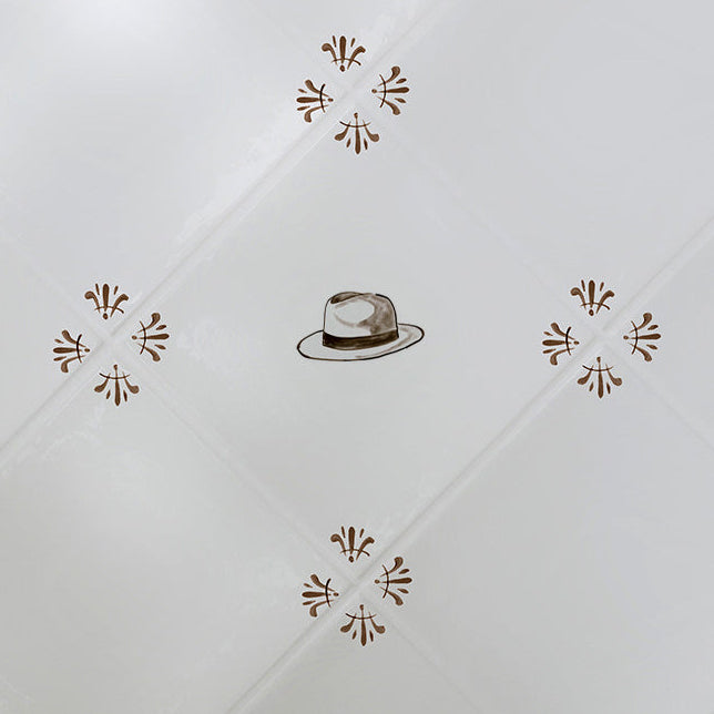 Trilby Hat Delft Tile