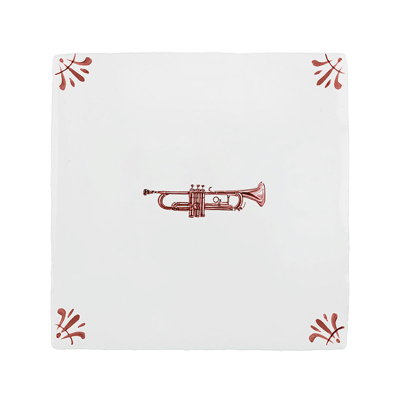 Trumpet Delft Tile