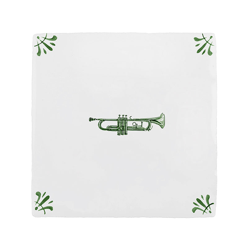 Trumpet Delft Tile