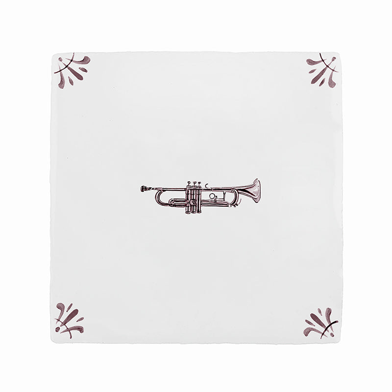 Trumpet Delft Tile