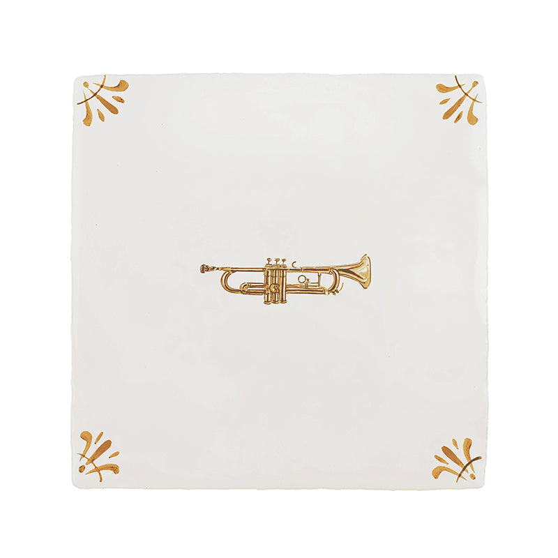 Trumpet Delft Tile