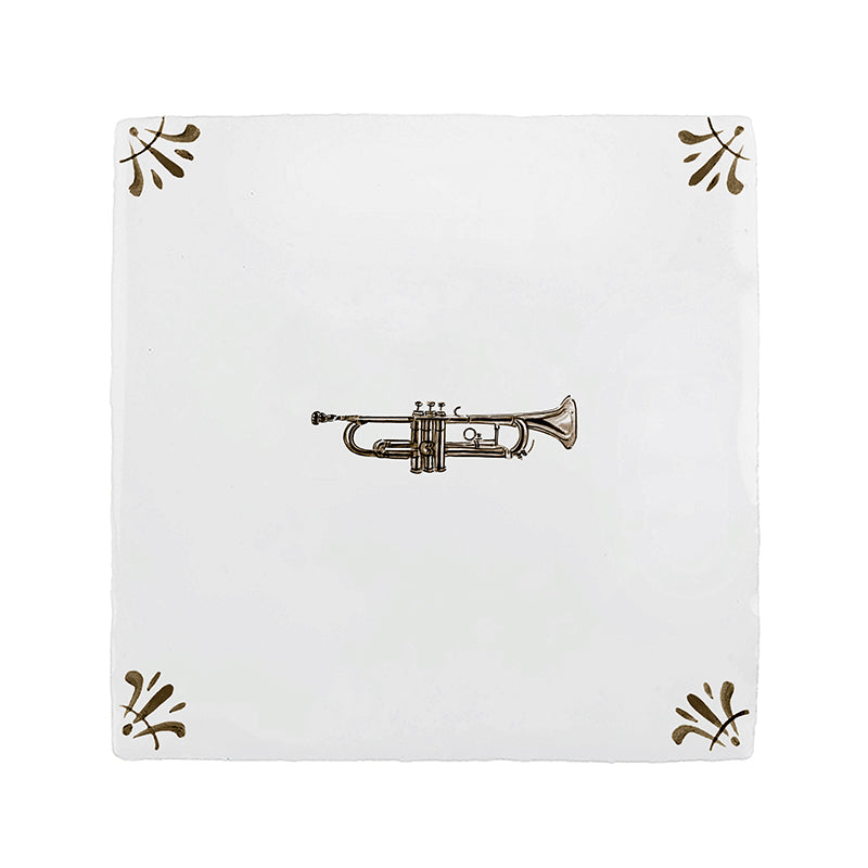 Trumpet Delft Tile