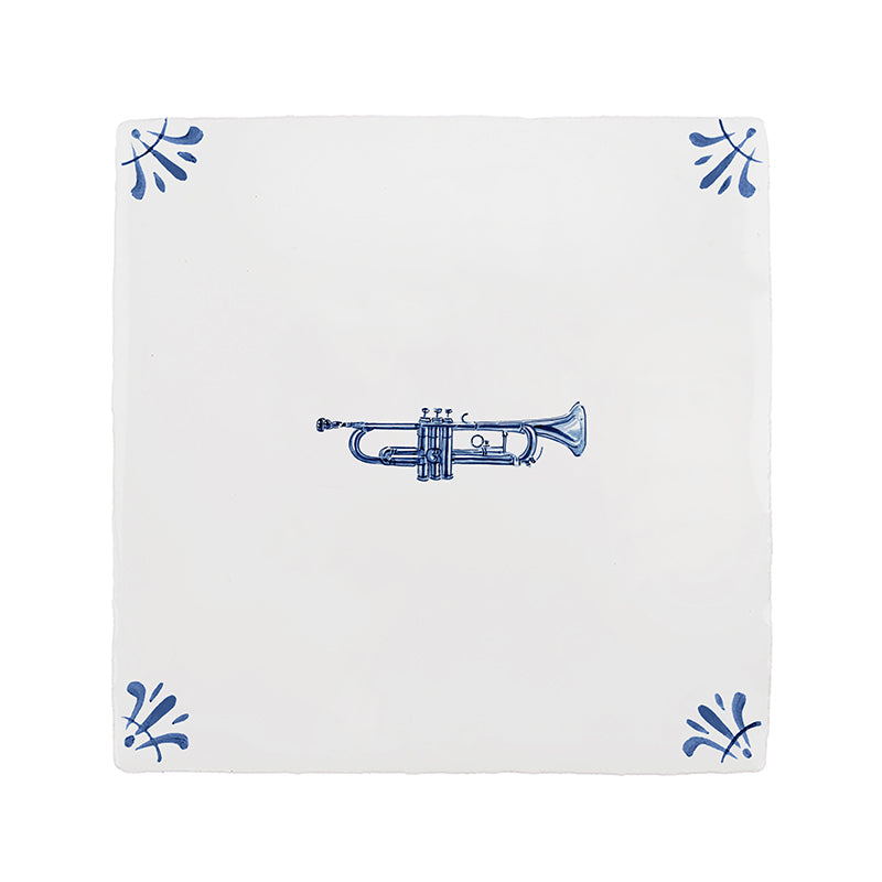 Trumpet Delft Tile