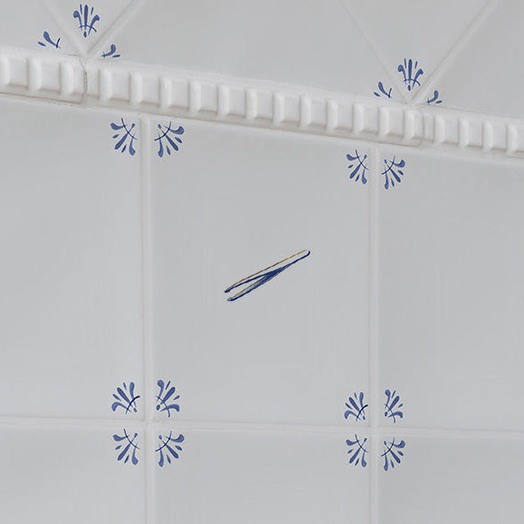 Tweezers Delft Tile, Gold Lustre