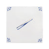 Tweezers Delft Tile, Gold Lustre
