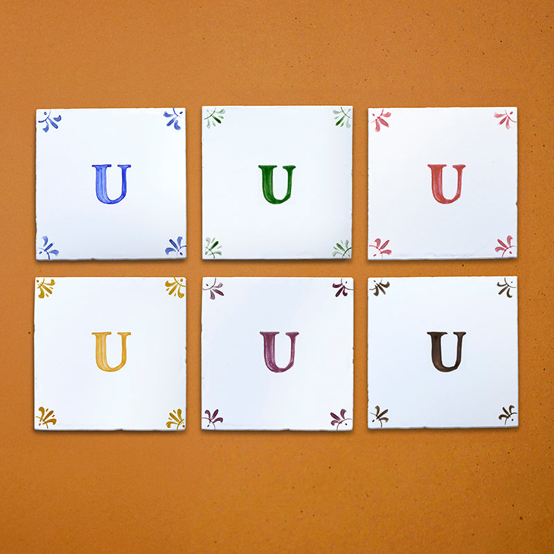 Alphabet U Delft Tile