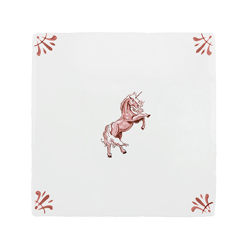 Unicorn Delft Tile
