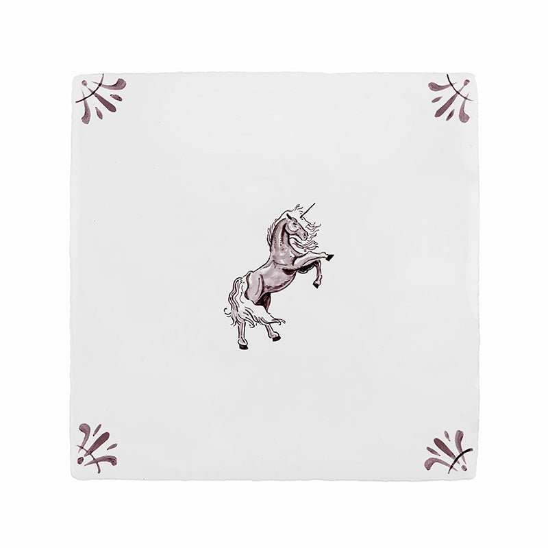 Unicorn Delft Tile
