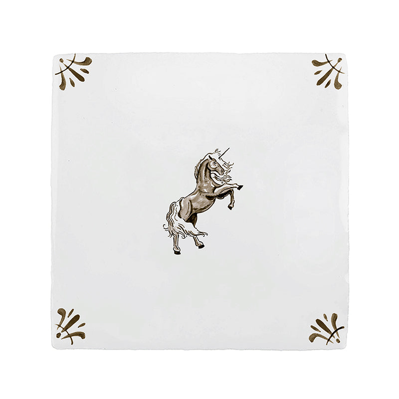 Unicorn Delft Tile