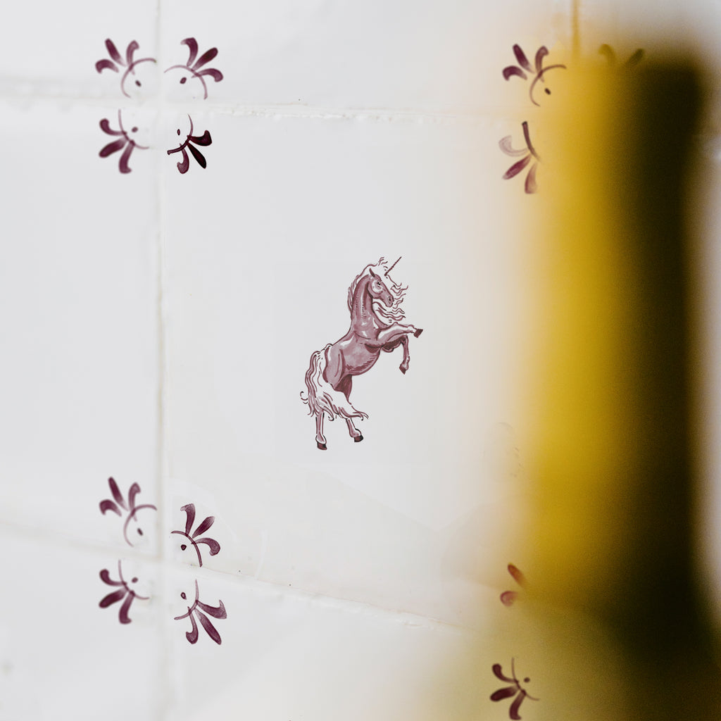 Unicorn Delft Tile