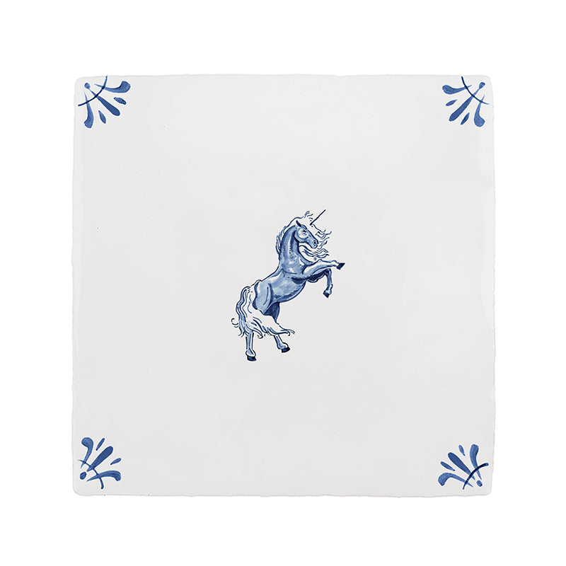 Unicorn Delft Tile
