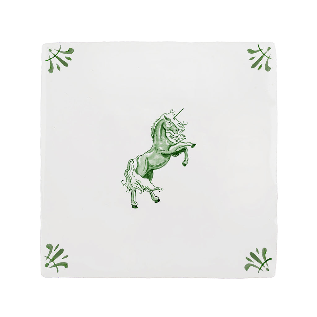 Unicorn Delft Tile