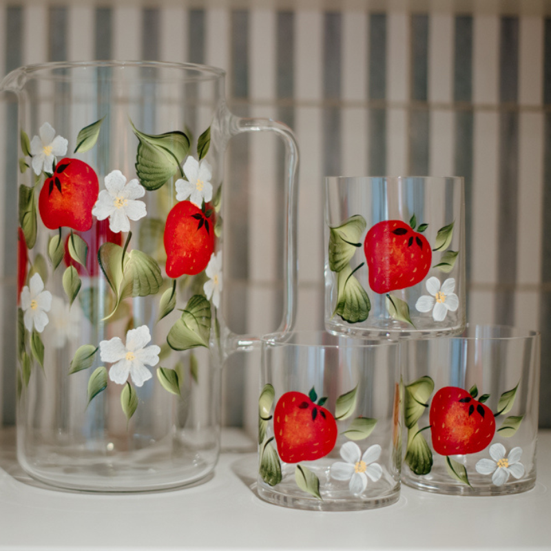 Strawberry Crystal Tumbler