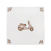 Vespa Scooter Delft Tile