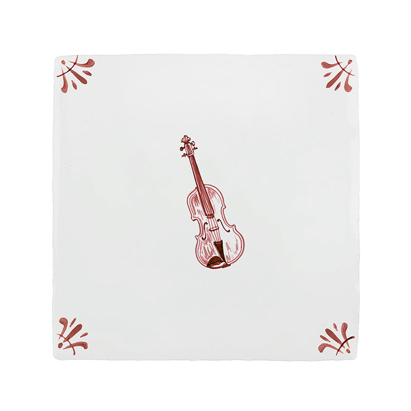 Violin Delft Tile
