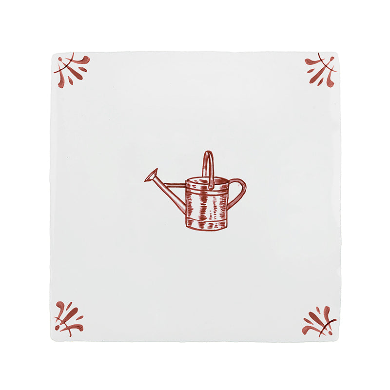 Watering Can Delft Tile