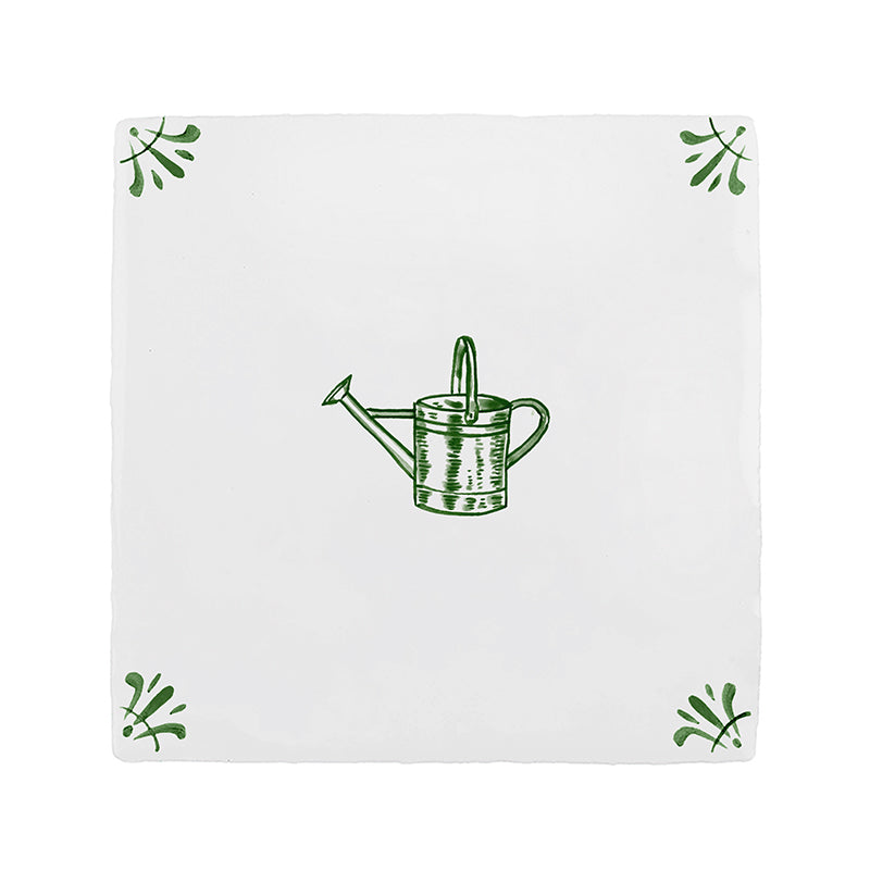 Watering Can Delft Tile
