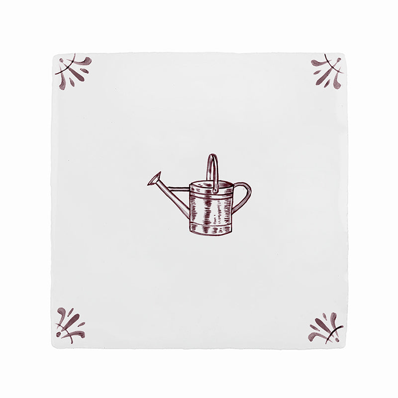 Watering Can Delft Tile