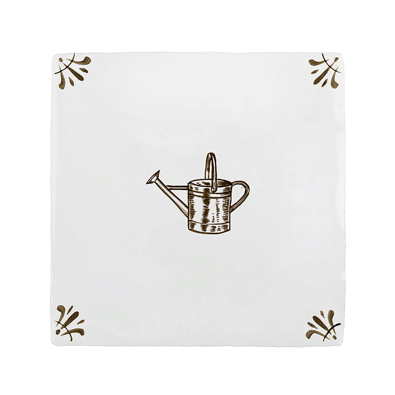 Watering Can Delft Tile