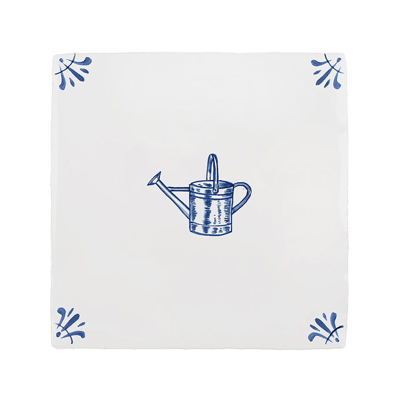Watering Can Delft Tile