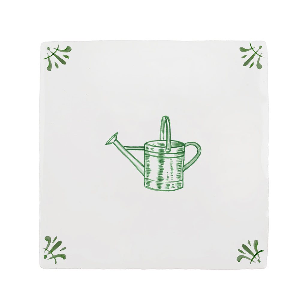 Watering Can Delft Tile
