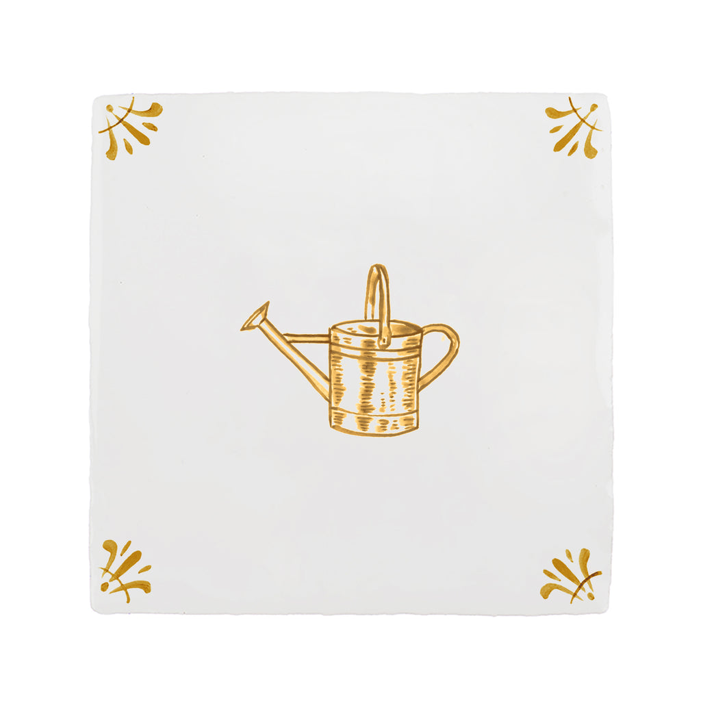 Watering Can Delft Tile
