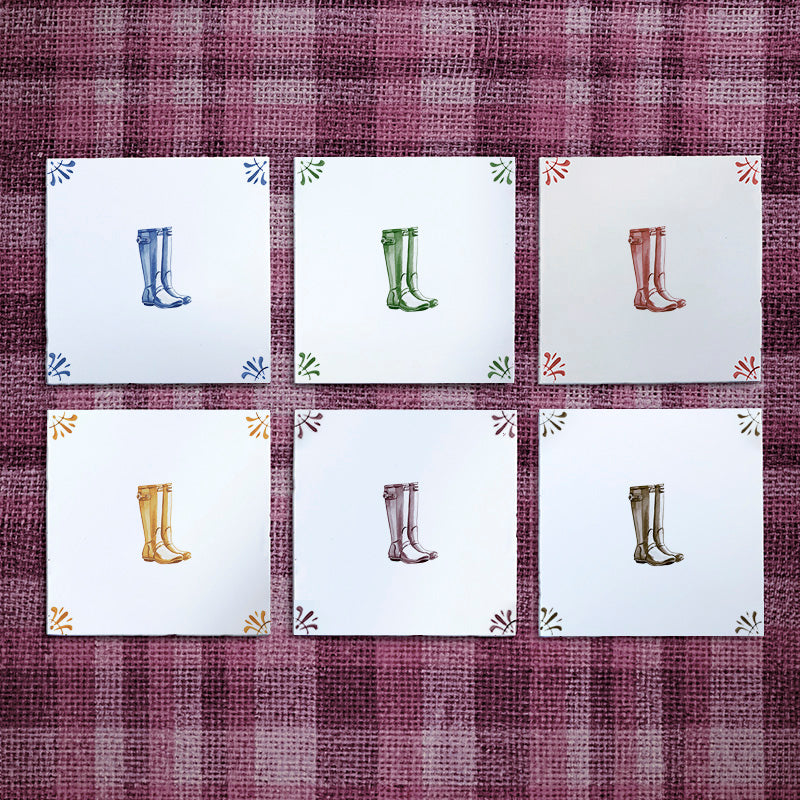 Wellies Delft Tile