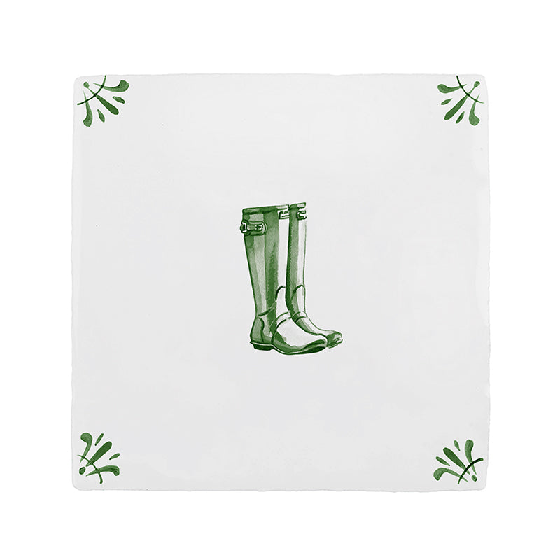 Wellies Delft Tile