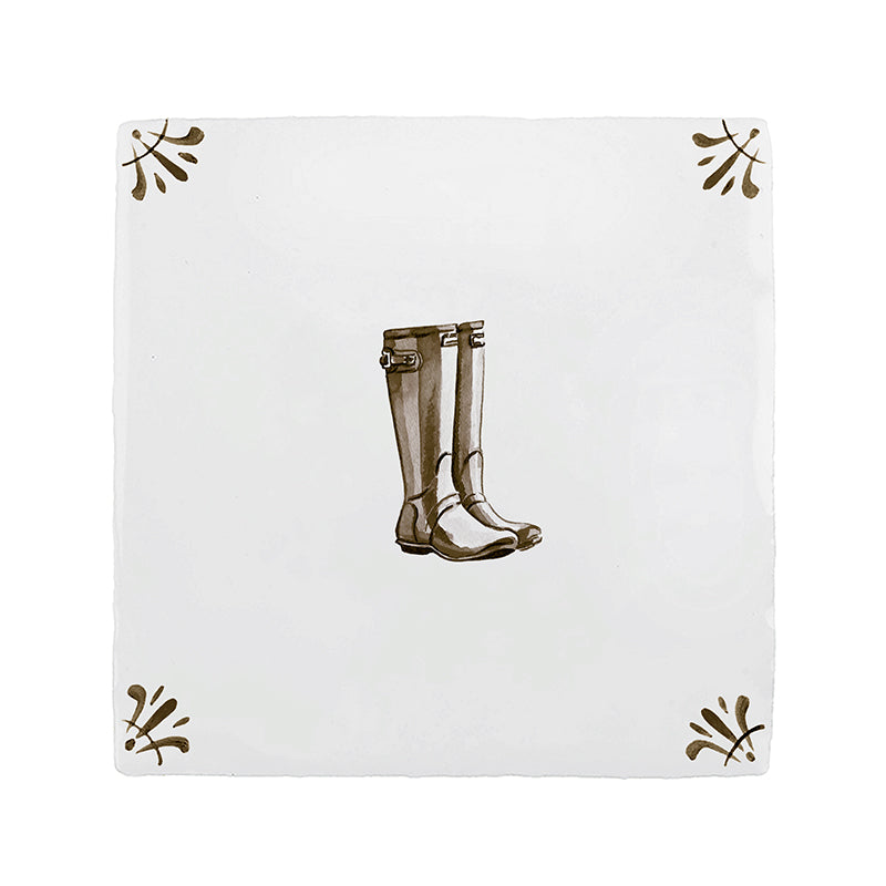 Wellies Delft Tile