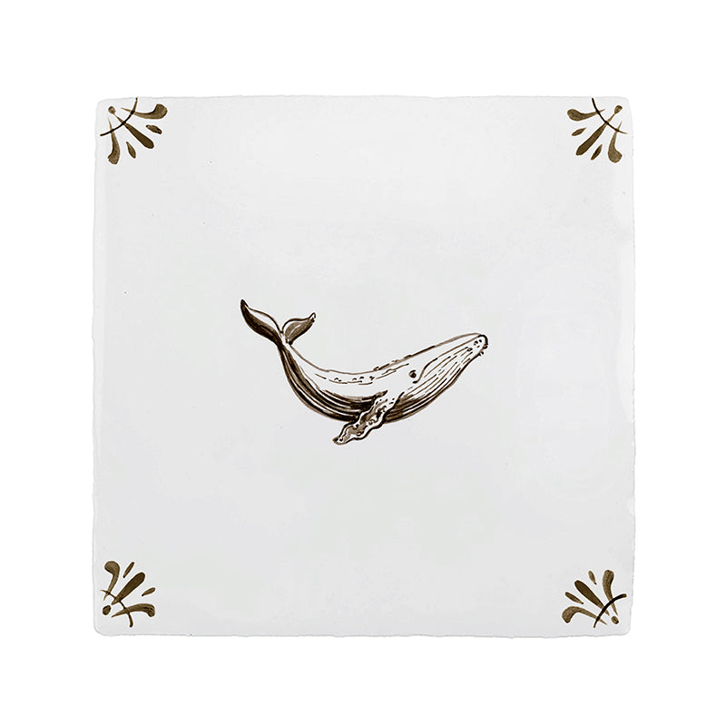 Whale Delft Tile