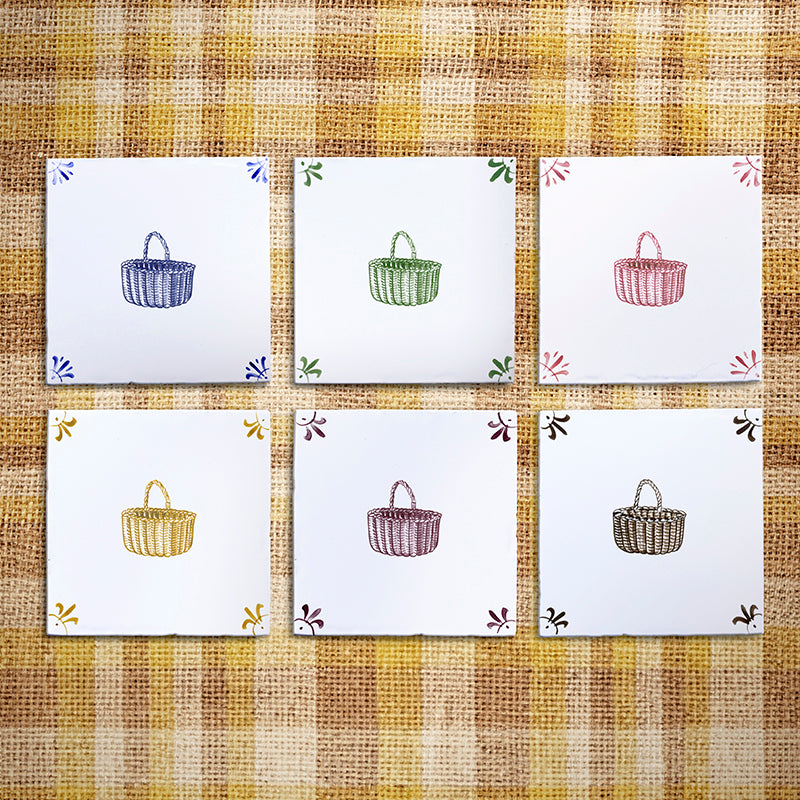 Wicker Basket Delft Tile