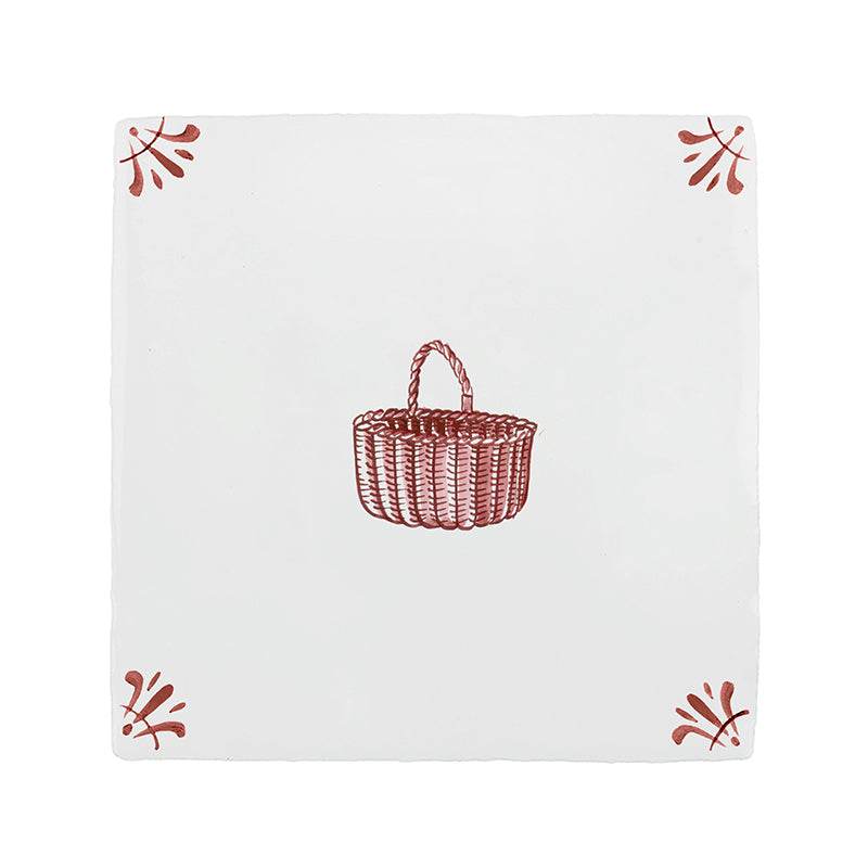 Wicker Basket Delft Tile