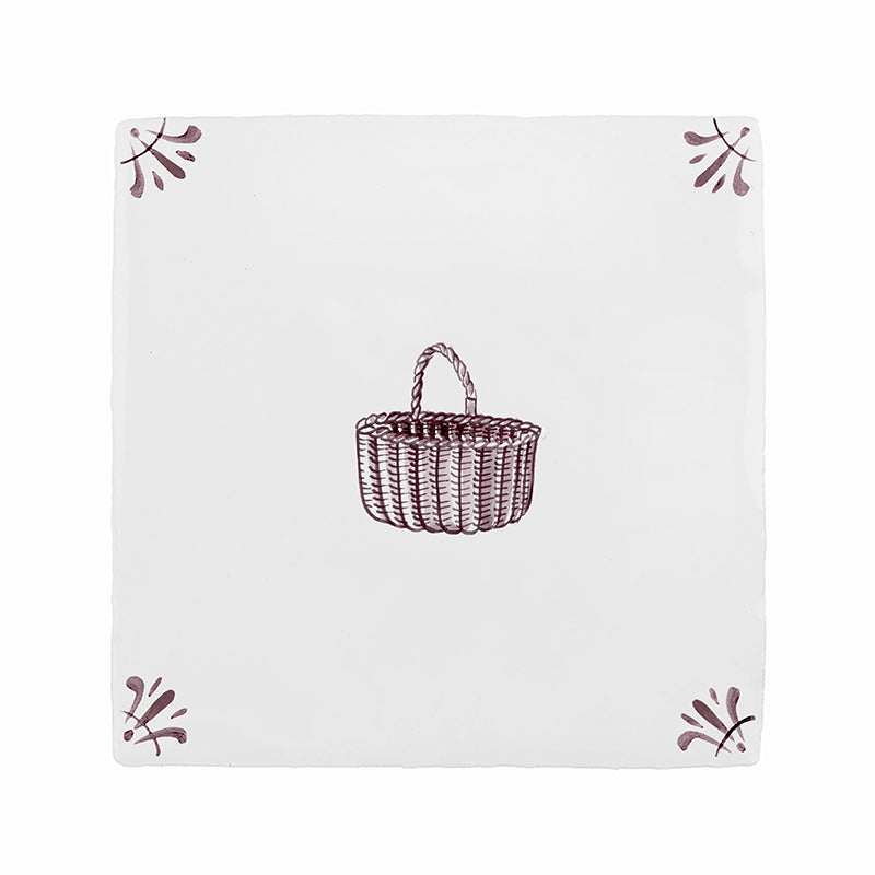 Wicker Basket Delft Tile